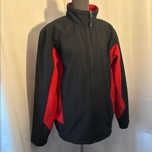 Coal Harbour Men's Black and Red Lined Windbreaker Jacket. Size Large.